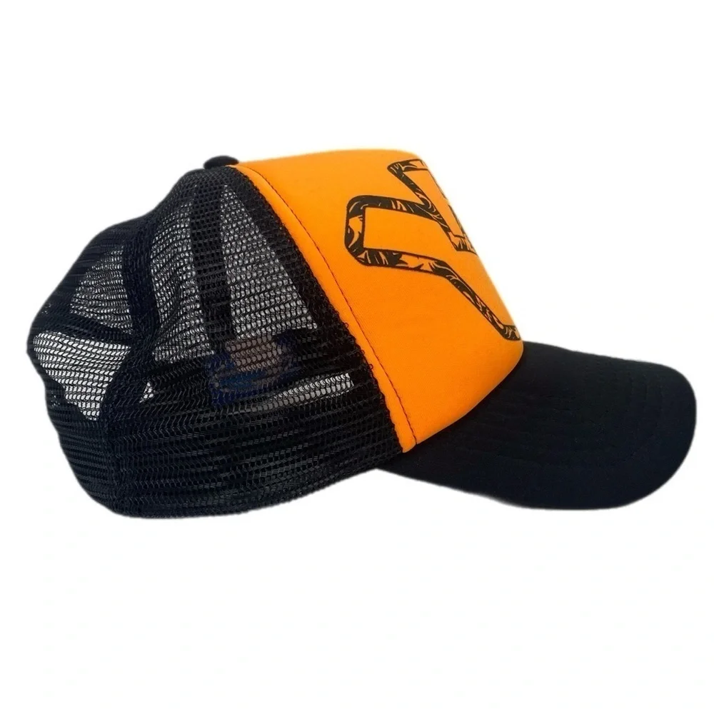 Hawaiian Headwear Kids’ Maui Shaka Orange Black Snap Back Adjustable Trucker Hat